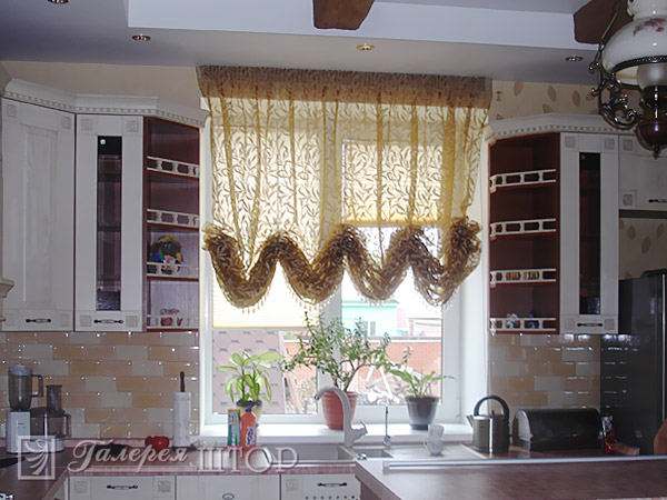 110 вариантов фото новинок штор для кухни - Вариант 41